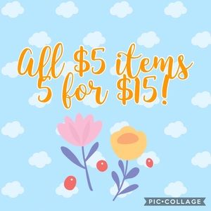 🌸🌷5 items 5 for $15! 🌺🌼